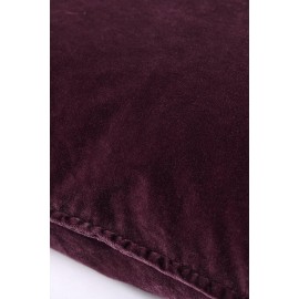 ib laursen housse de coussin carree velours aubergine 50 x 50 cm 6230-08
