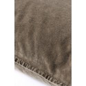 Housse de coussin velours gris taupe carré IB Laursen 50 x 50 cm