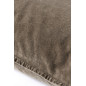 housse de coussin velours gris taupe carré ib laursen 50 x 50 cm