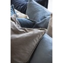 housse de coussin velours gris taupe carré ib laursen 50 x 50 cm