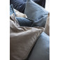 housse de coussin velours gris taupe carré ib laursen 50 x 50 cm