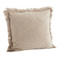 grand coussin franges naturel beige coton madam stoltz grand coussin franges naturel beige coton madam stoltz
