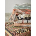 plaid a carreaux rouge coton recycle pompons madam stoltz