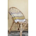 coussin rectangulaire jaune soie lin recycle madam stoltz