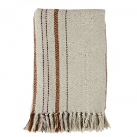 plaid coton beige naturel coton recycle madam stoltz