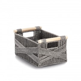 panier de rangement fibre tresse deco gris zeller