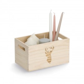Petite boite bois rangement Zeller Deer