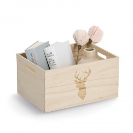 Boite bois rangement Zeller Deer