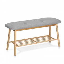 Banc rangement chaussures bois bambou Zeller