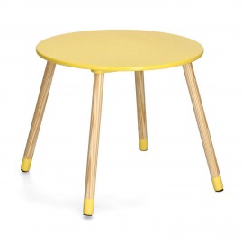 petite table enfants ronde jaune 2 petites chaises zeller