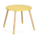 petite table enfants ronde jaune 2 petites chaises zeller