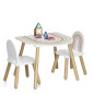 petite table enfants 2 chaises bois arc en ciel multicolore zeller