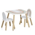 petite table enfants 2 chaises bois arc en ciel multicolore zeller