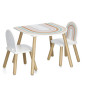 petite table enfants 2 chaises bois arc en ciel multicolore zeller