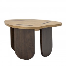 table basse bois design organique bloomingville cilas