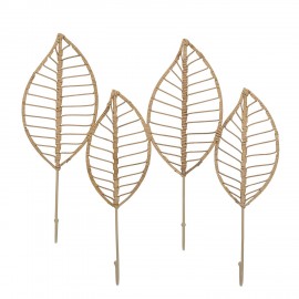 patere murale naturelle legere feuilles rotin bloomingville