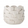 cache pot decorafit blanc ecru petales gres bloomingville madda