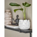 cache pot decorafit blanc ecru petales gres bloomingville madda