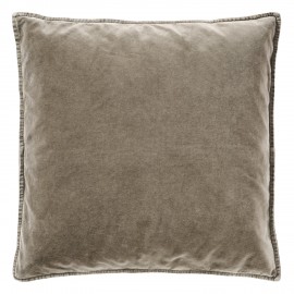 grand coussin velours uni couleur lin naturel beige ib laursen