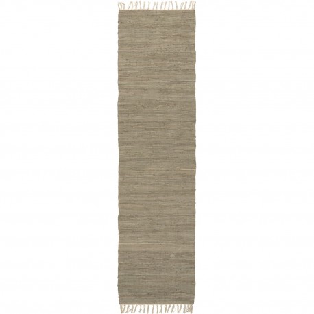 tapis long de couloir coton uni greige naturel ib laursen 60  x 250 cm