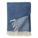 plaid laine agneau bleu petrole klippan