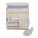 plaid couleur pastel ecru coton recycle raye bloomingville pontino