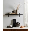 etagere murale noire design epure bois metal nordal