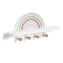 portemanteau mural chambre enfants etagere blanc arc en ciel zeller