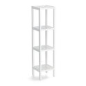 colone de rangement salle de bains bois blanc 4 etageres zeller