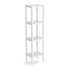colone de rangement salle de bains bois blanc 4 etageres zeller