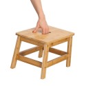 petit tabouret marche pied bois bambou zeller