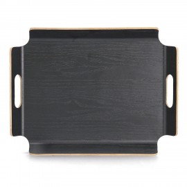 plateau de service design bois noir zeller