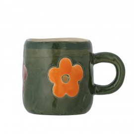 Petite tasse décorée fleurie Bloomingville Addy