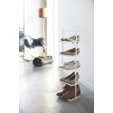 etagere a chaussures verticale compacte acier blanc yamazaki