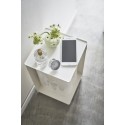 petit meuble de rangement wc papier toilette acier blanc tower yamazaki