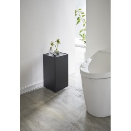 meuble a roulette rangement wc metal noir yamazaki tower