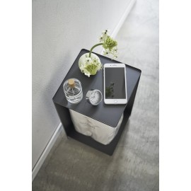 meuble a roulette rangement wc metal noir yamazaki tower