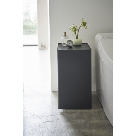 meuble a roulette rangement wc metal noir yamazaki tower