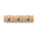 petit portemanteau mural bois naturel clair umbra flip