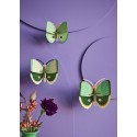 papillon mural decoratif papier studio roof fern striped butterflies