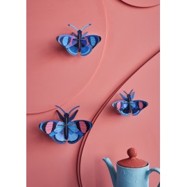Papillon paon du jour décoratif carton Studio Roof set de 3