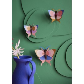 Papillon mural décoratif Studio Roof Gold Rim set de 3
