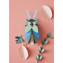 grand scarabee mural decoration carton studio roof emerald beetle
