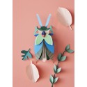 Grand scarabée mural carton Studio Roof Emerald Beetle