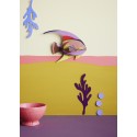 poisson decoratif mural colore carton sar tete noire studio roof