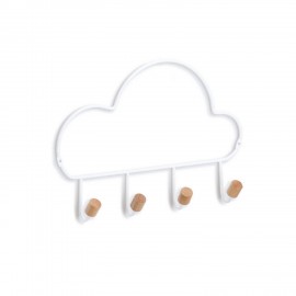 portemanteau mural chambre enfants blanc nuage zeller