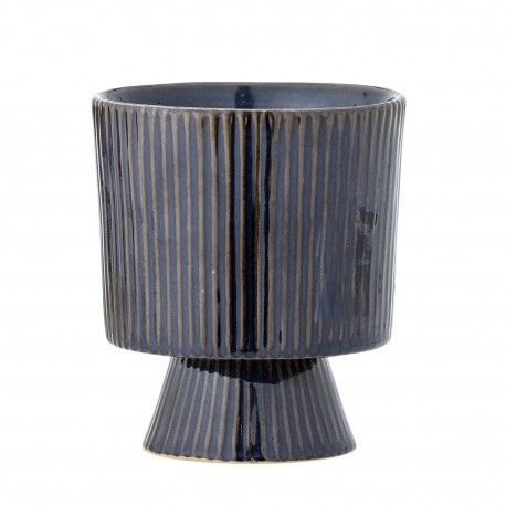 petit cache pot bleu sur pied chic bloomingville