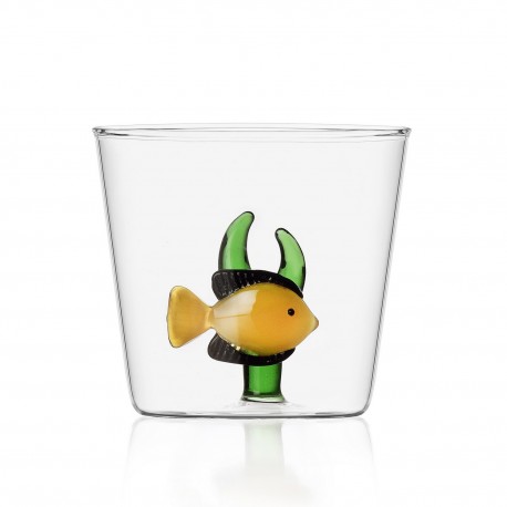 verre a eau fantaisie poisson ichendorf marine garden yellow fish