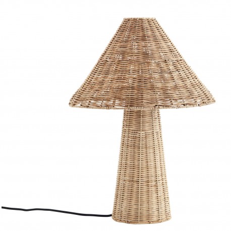 lampe a poser en rotin naturel madam stoltz