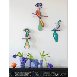 oiseau decoratif mural carton studio roof paradise bird gili ttm83